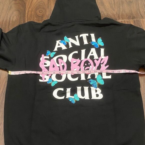 Anti Social Social Club “Sad and Anti Social” Black Hoodie - Picture 4 of 5